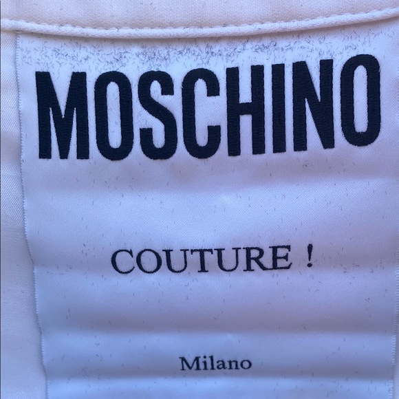 Moschino Couture! Milano White Women's avant- guarde take on the shirt Dress - Picture 2 of 16